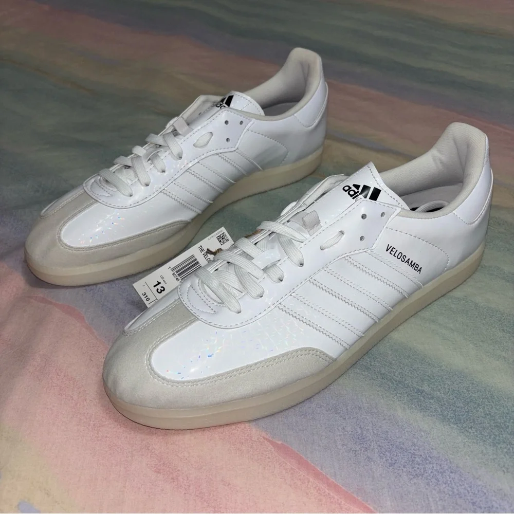 NWT Adidas Vegan Velosamba Cycling Shoes Cloud White - Men's size 13